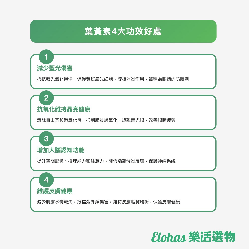 常見4大葉黃素功效好處